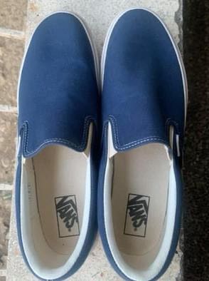 Vans Slip Ons Navy, Men's Fashion 
