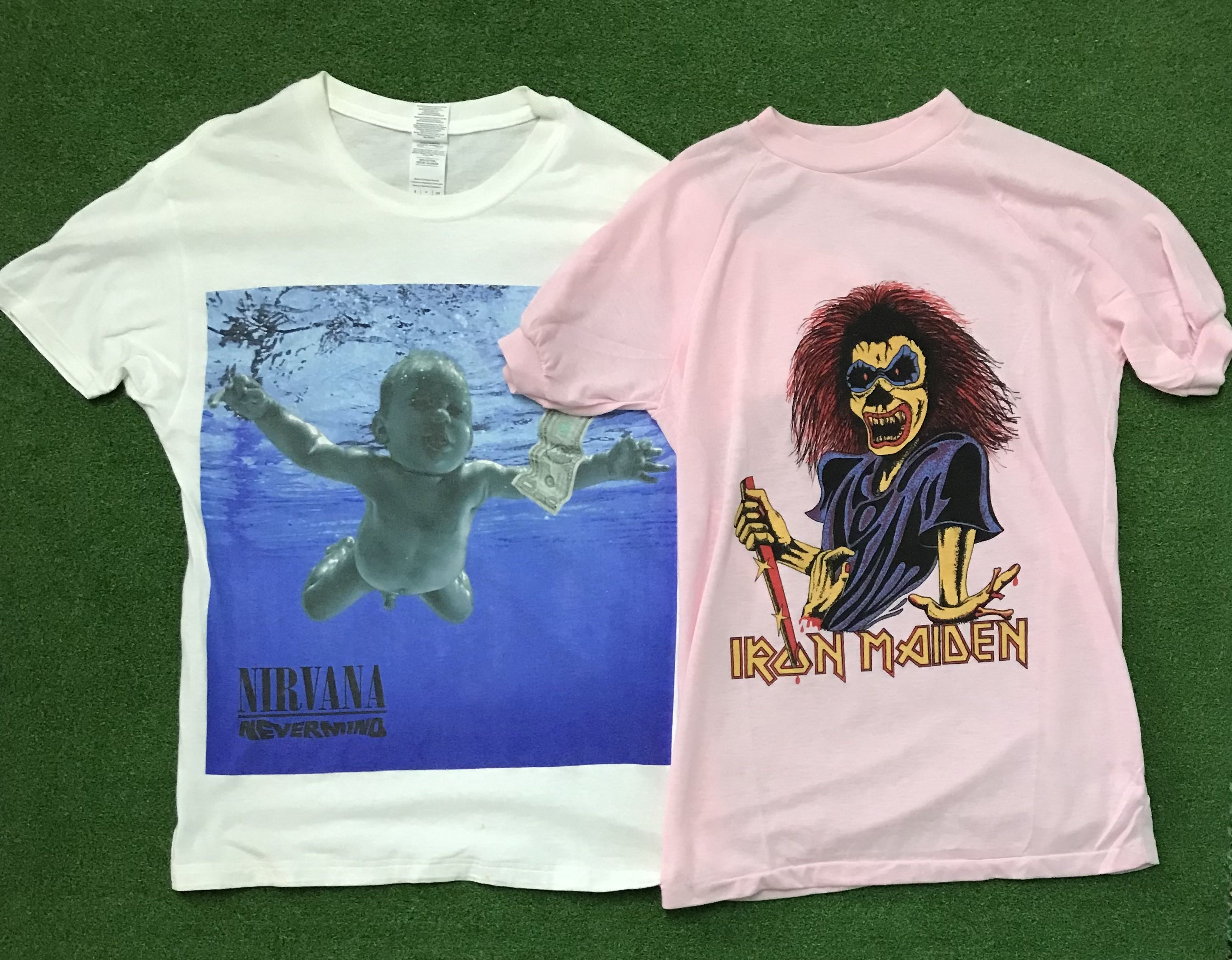 Vintage Iron Maiden & Nirvana on Carousell