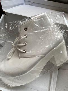 White Platform Ankle Boots
