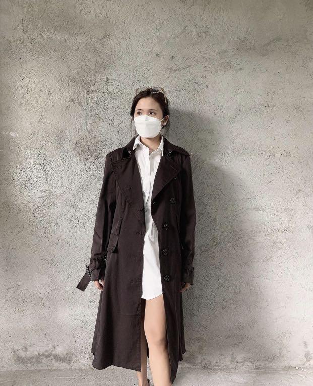 Zara Basic Dark Brown Trench Coat Women s Fashion Coats