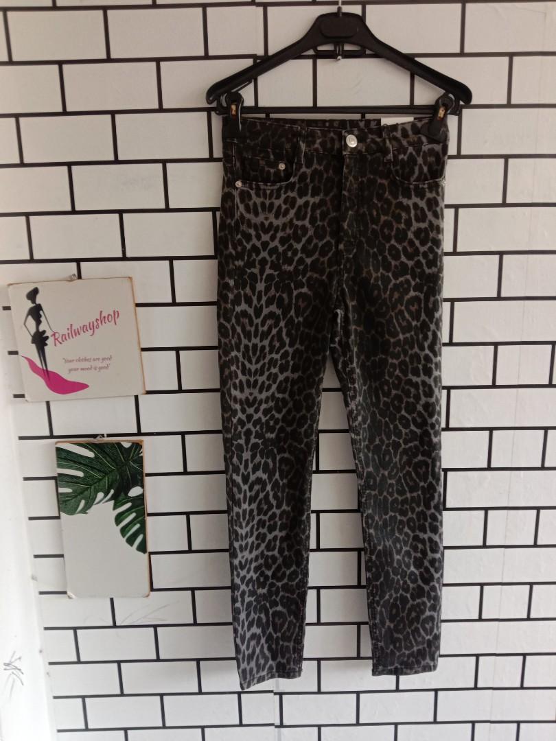 ZARA DENIM LEOPARD, Fesyen Wanita 