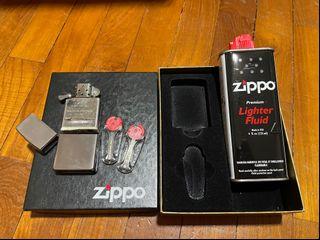 Zippo Lighter Kit - Brushed Chrome, Flint Packs, 1/2 Lighter Fluid