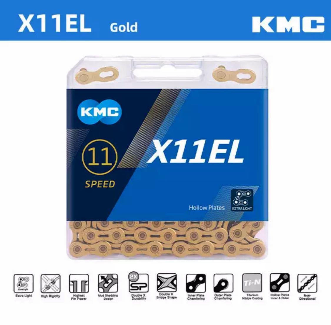 KMC X11EL Extra Light Chain - 11-Speed Silver