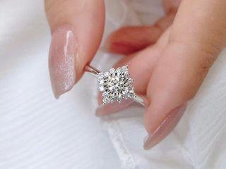 Diamonds ring 18k gold 0.2ct, Women's Fashion, Jewelry 