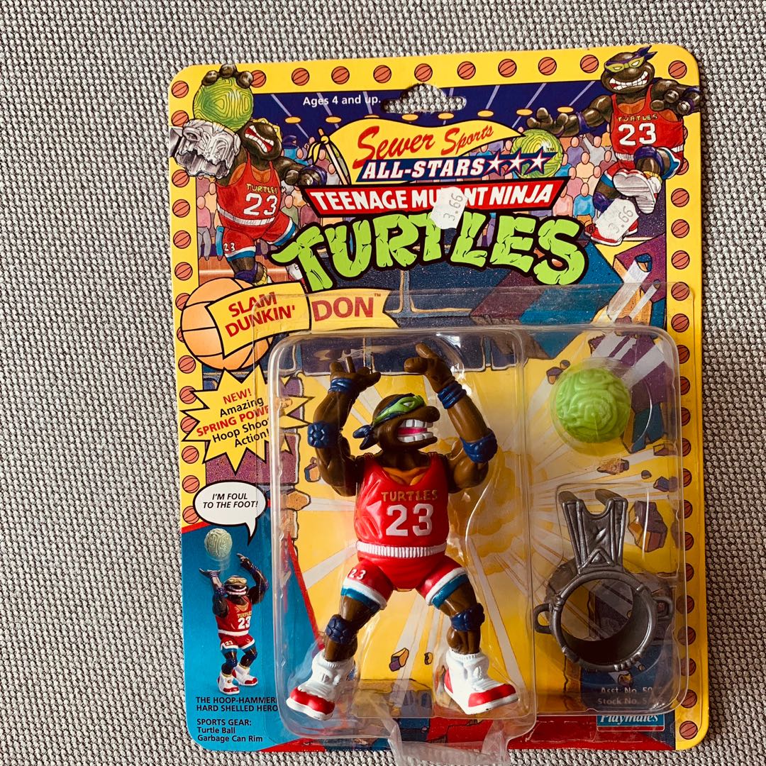 TMNT ミュータント タートルズ / Slam Dunkin' Don /美品 1991 TMNT Slam Dunkin' Don Donatello #23 Jordan Teenage Mutant