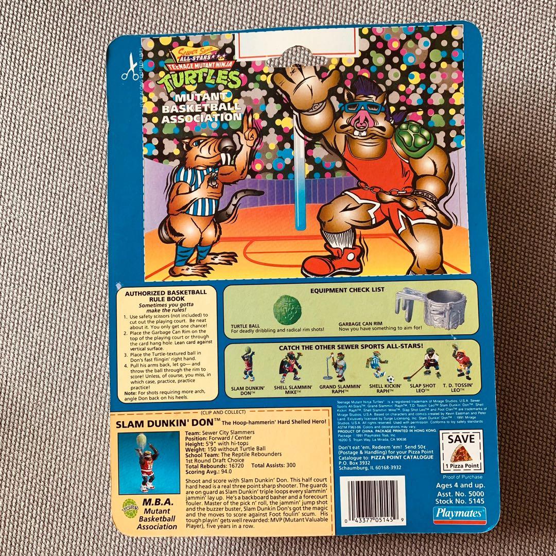 1991 TMNT Slam Dunkin' Don Donatello #23 Jordan Teenage Mutant
