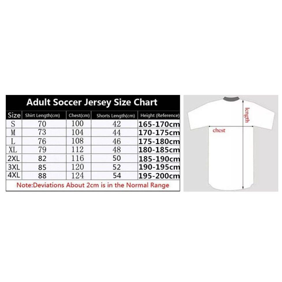 Liverpool jersey size new arrivals chart