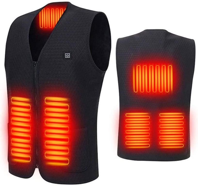 KAIYAN Heated Vest USB Heating Vest Electric Heated Clothes Lightweight Body Warmer Washable Gilet with 3 Temperature and 3 Heating Zones Winter Outdoor Camping Fishing Hiking Jacket
