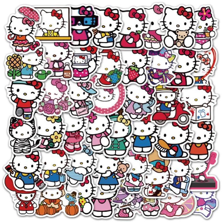 Cute Hello Kitty with Strawberry Sticker Vinyl Decal Windows Laptops  Waterproof!