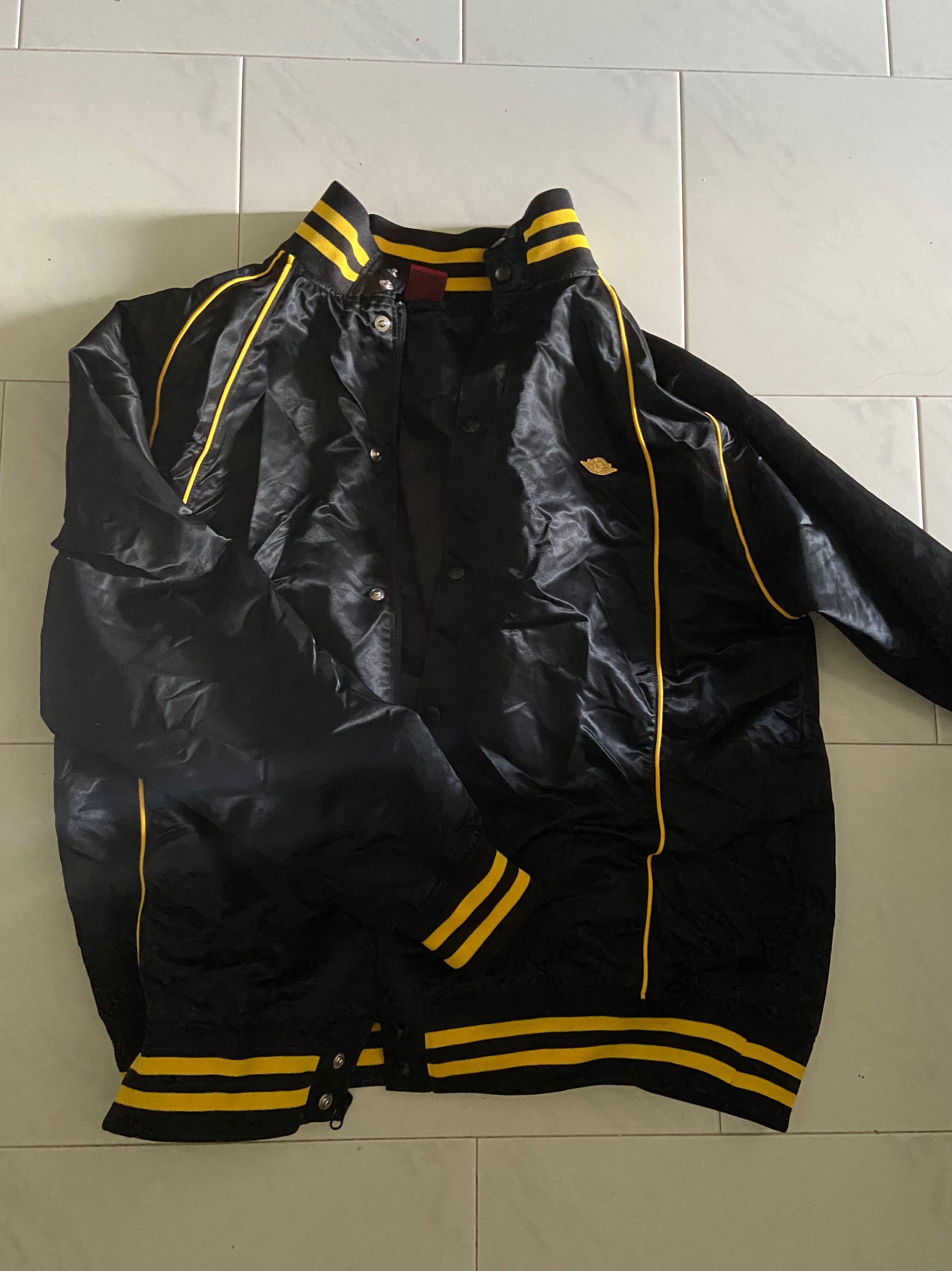Black and yellow jordan varsity jacket outlet