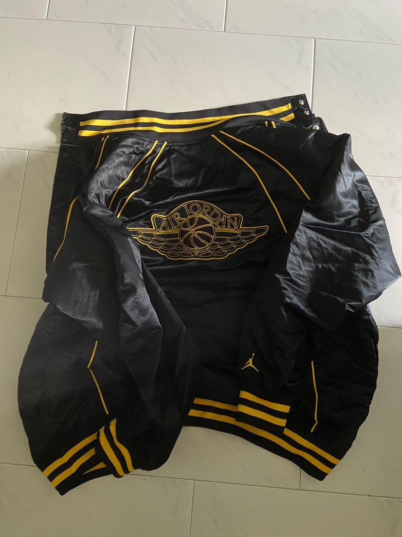 Black and yellow jordan varsity jacket new arrivals