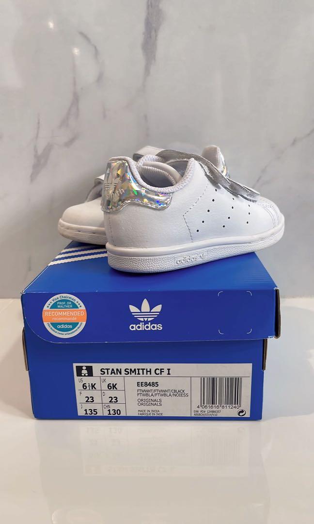 Adidas Stan Smith Shoes (Silver), Babies & Kids, Babies & Kids