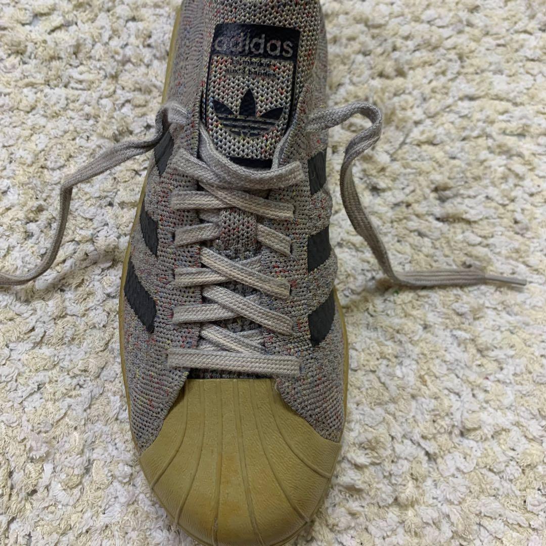Adidas originals superstar 80s primeknit mens Grey cheap