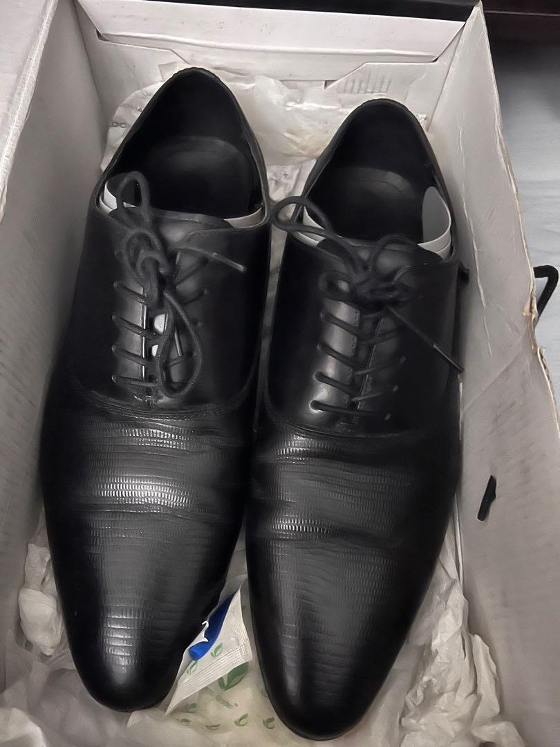 Aldo black leather shoes discount
