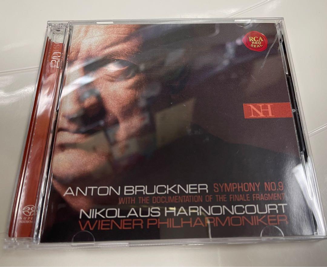 Anton Bruckner Symphony #9 With documentation of the finale fragment Vienna  Philharmonic Orchestra/Nikolaus Harnoncourt RCA Red Seal  （CD+SACD）（兩碟均極新淨、99%新）（非原裝盒，底紙被裁剪過）