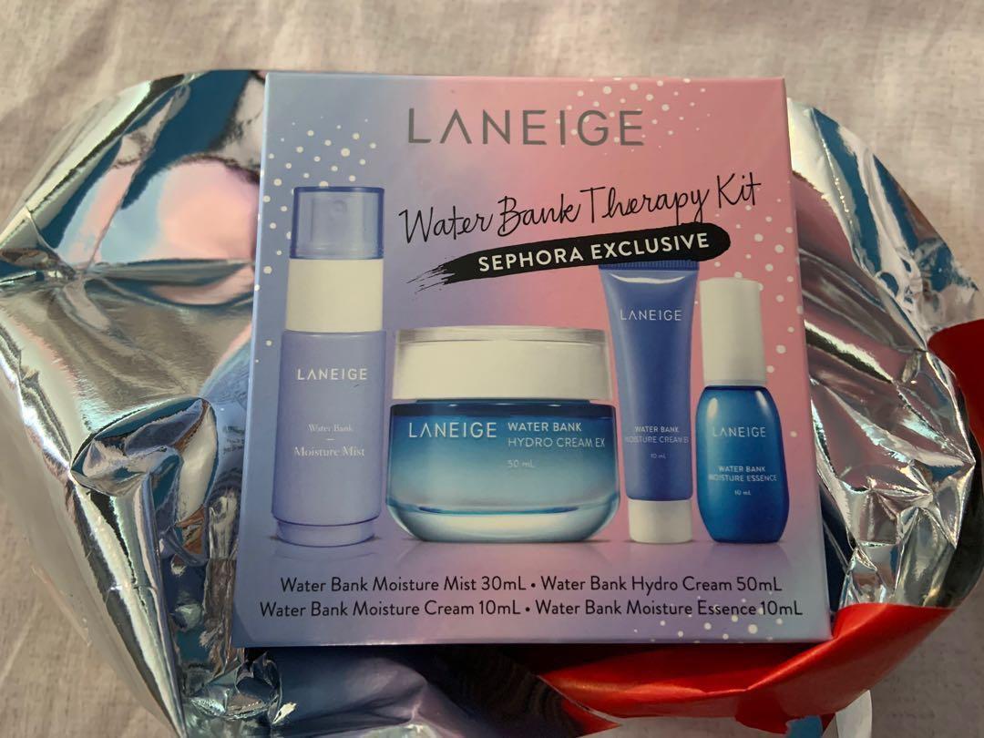 Authentic New Laneige Water Bank Therapy Skincare Kit, Beauty ...