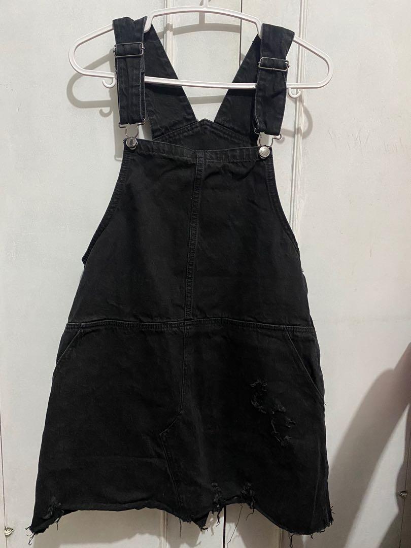 Bershka) Dark Denim Jumper Skirt 