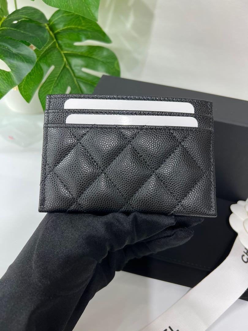 BNIB Chanel 22S Card Holder Black Caviar Crystal GHW, Luxury, Bags & Wallets  on Carousell