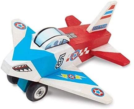 Melissa & Doug Decorate-Your-Own Wooden Craft Kits Set - Plane, Train, and  Race Car