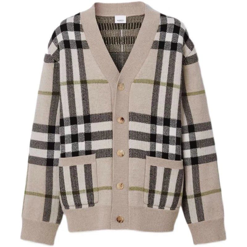 Burberry Check Jacquard Cardigan Luxury Apparel on Carousell