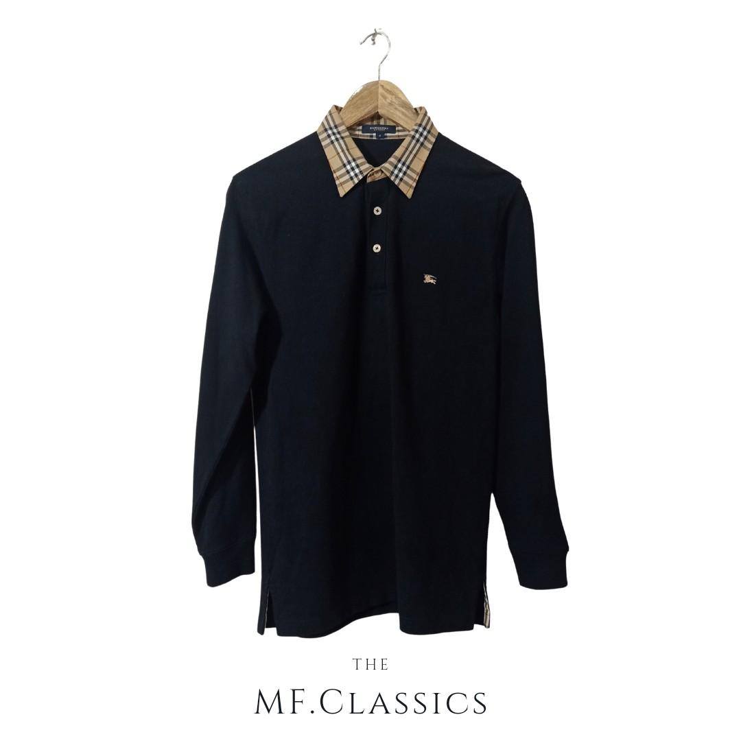 Burberry long sleeve polo shirts deals