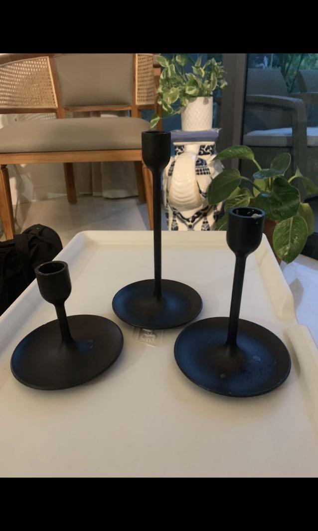 Candlesticks black ikea, Furniture & Home Living, Home Decor, Vases