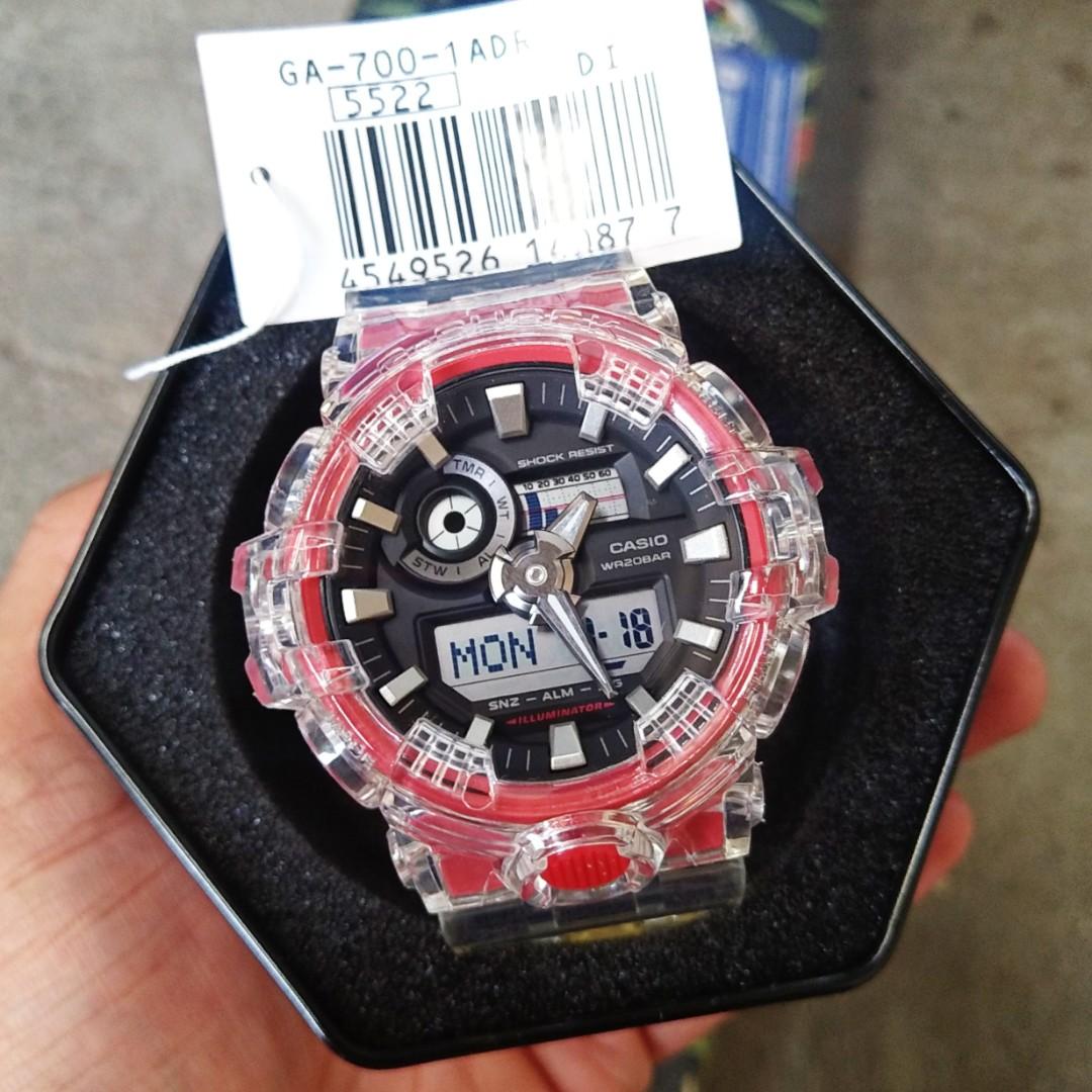 Casio G-Shock GA-700 Original Custom Jelly Ice, Fesyen Pria, Jam Tangan di  Carousell