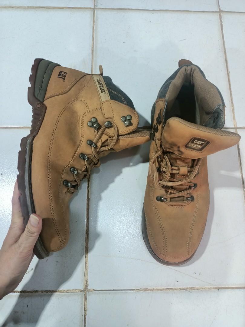 caterpillar boot laces brown