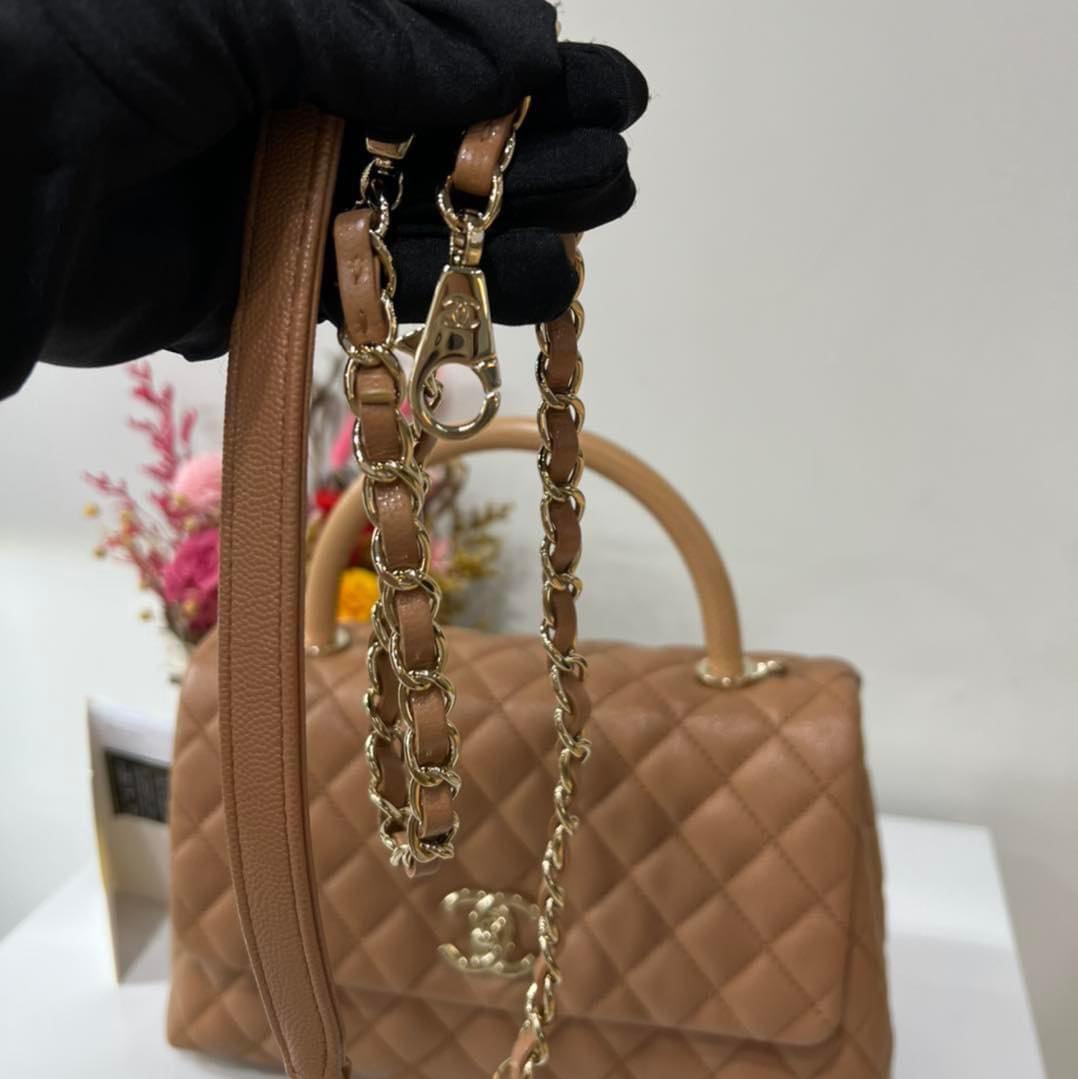Chanel Coco Handle Medium 21P Caramel Caviar Ghw Bag, Luxury, Bags