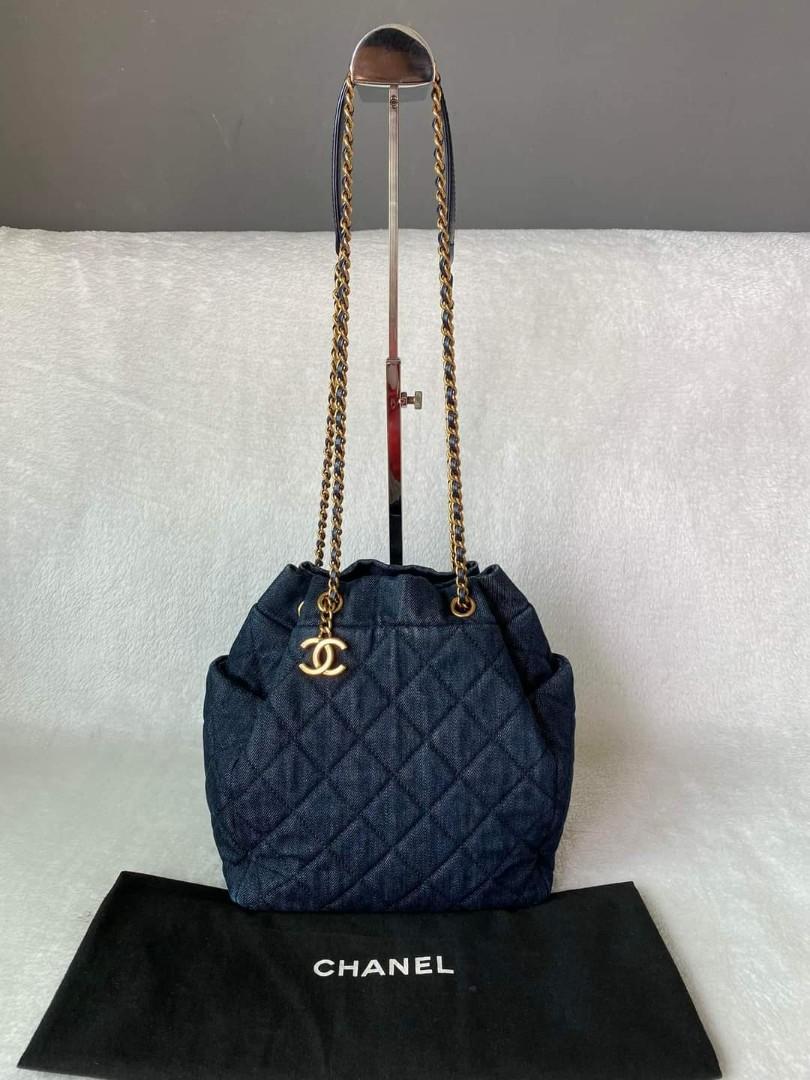 Chanel Small Bucket bag in denim, Luxury, Bags & Wallets on Carousell