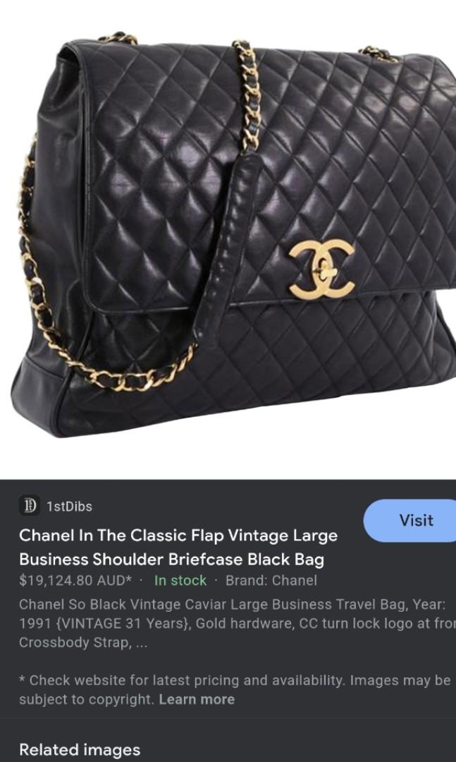 CHANEL Black Quilted and Smooth Lambskin Vintage Classic Shoulder Tote at  1stDibs