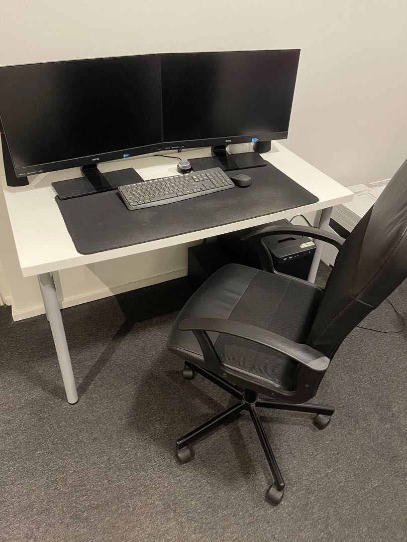 Computer Table and Chair by IKEA, Furniture & Home Living, Furniture, Tables & Sets on Carousell