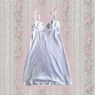 coquette y2k dainty white lingerie top/dress