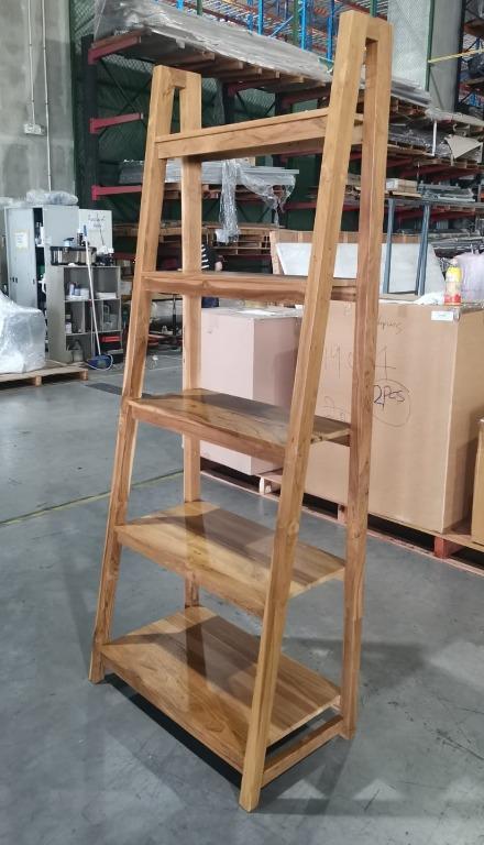 Strut teak shop bookcase