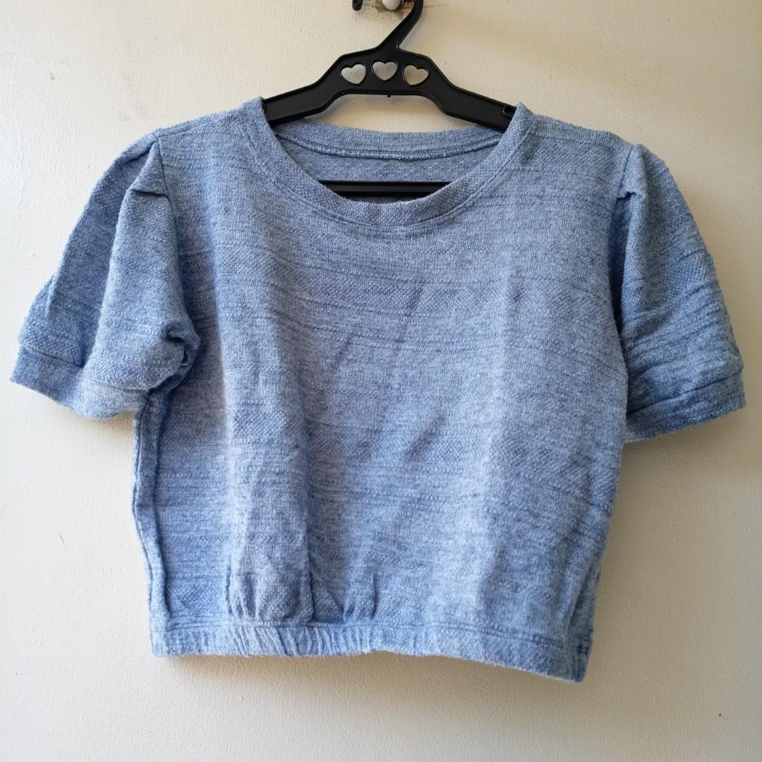 cute crop top (Category: Shirts) located in Mandaluyong City. Submitted by declutter21m (Listing ID 1156584447, Image 1). Description: don't hesitate to make an offer! :D cotton material soft and comfortable fits small-medium rfs: decluttering.