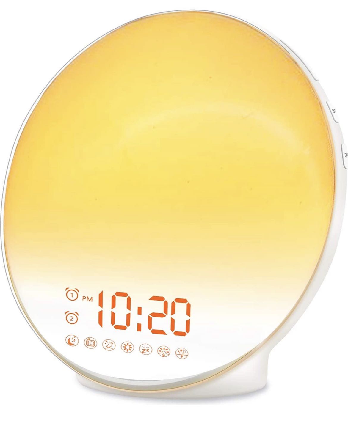 FITFORT Wake Up Light with FM Radio,(White, AC002), Furniture & Home