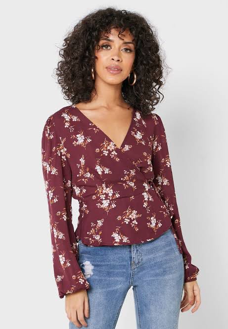 Forever 21 Floral Wrap Top, Women's 