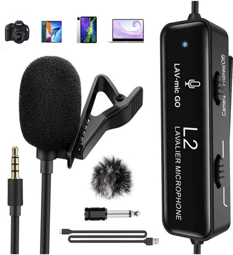 ❤❤❤ 2 Pack Deluxe Lavalier Clip-on Lapel Omnidirectional Condenser Microphone 