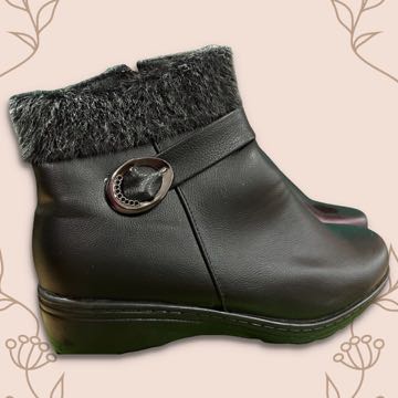 Fur boots sepatu boots bulu premium 