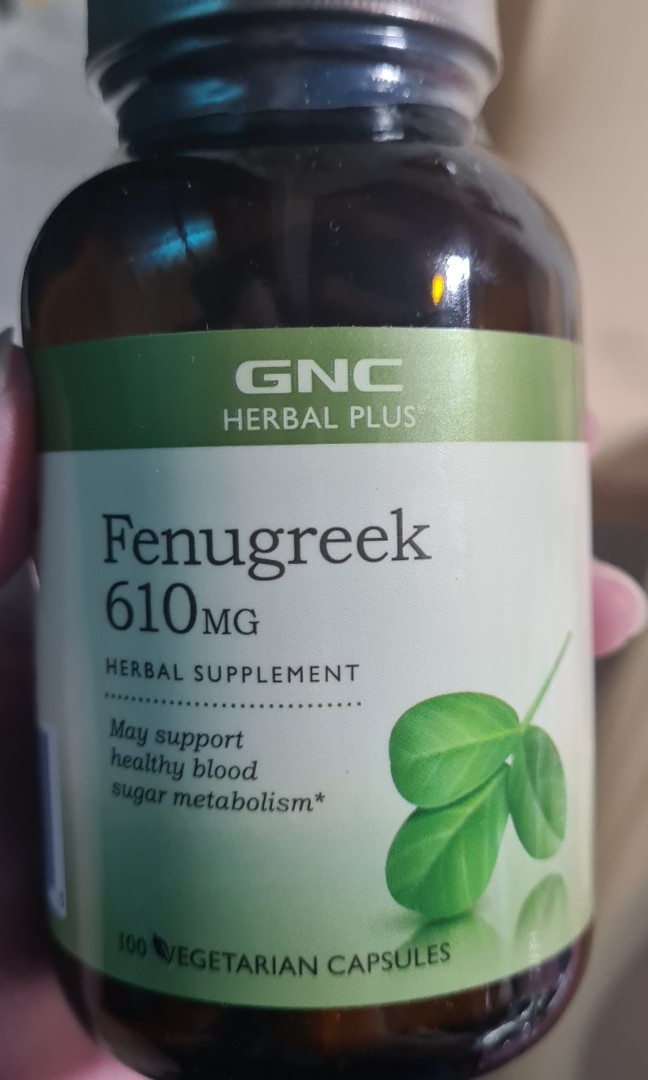 GNC Herbal Plus Fenugreek (100 Vege Capsules), Health & Nutrition