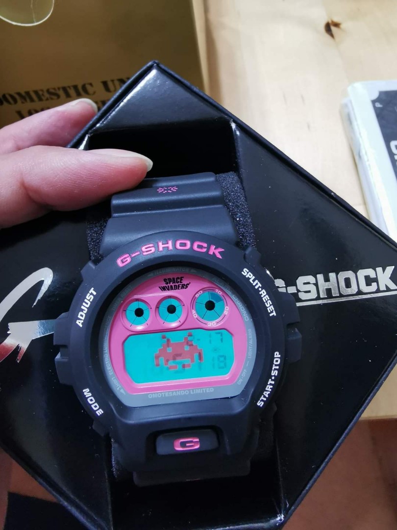 已停產限量版未用品G-SHOCK DW-6900 Space Invaders, 名牌, 手錶