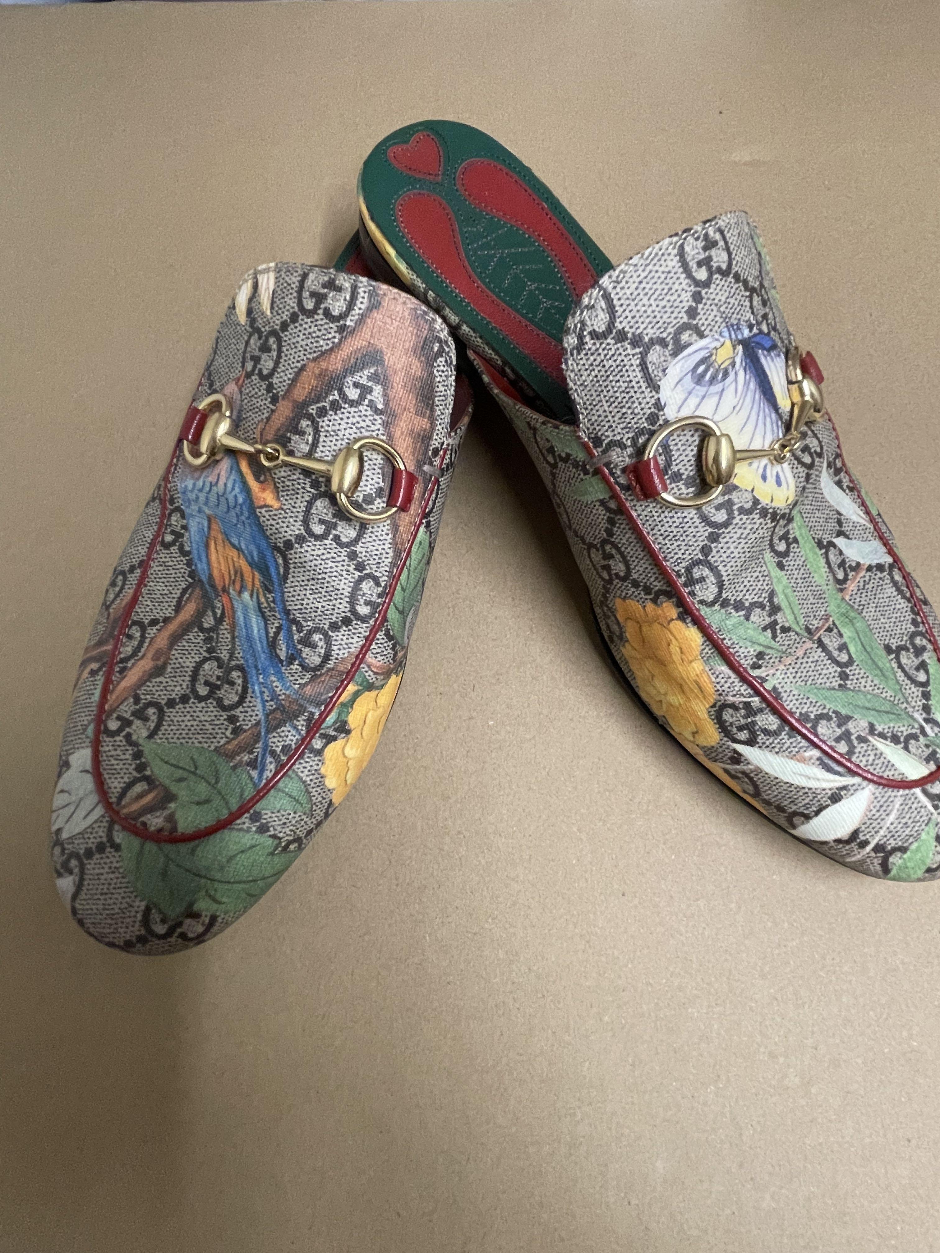 Gucci mules flower best sale
