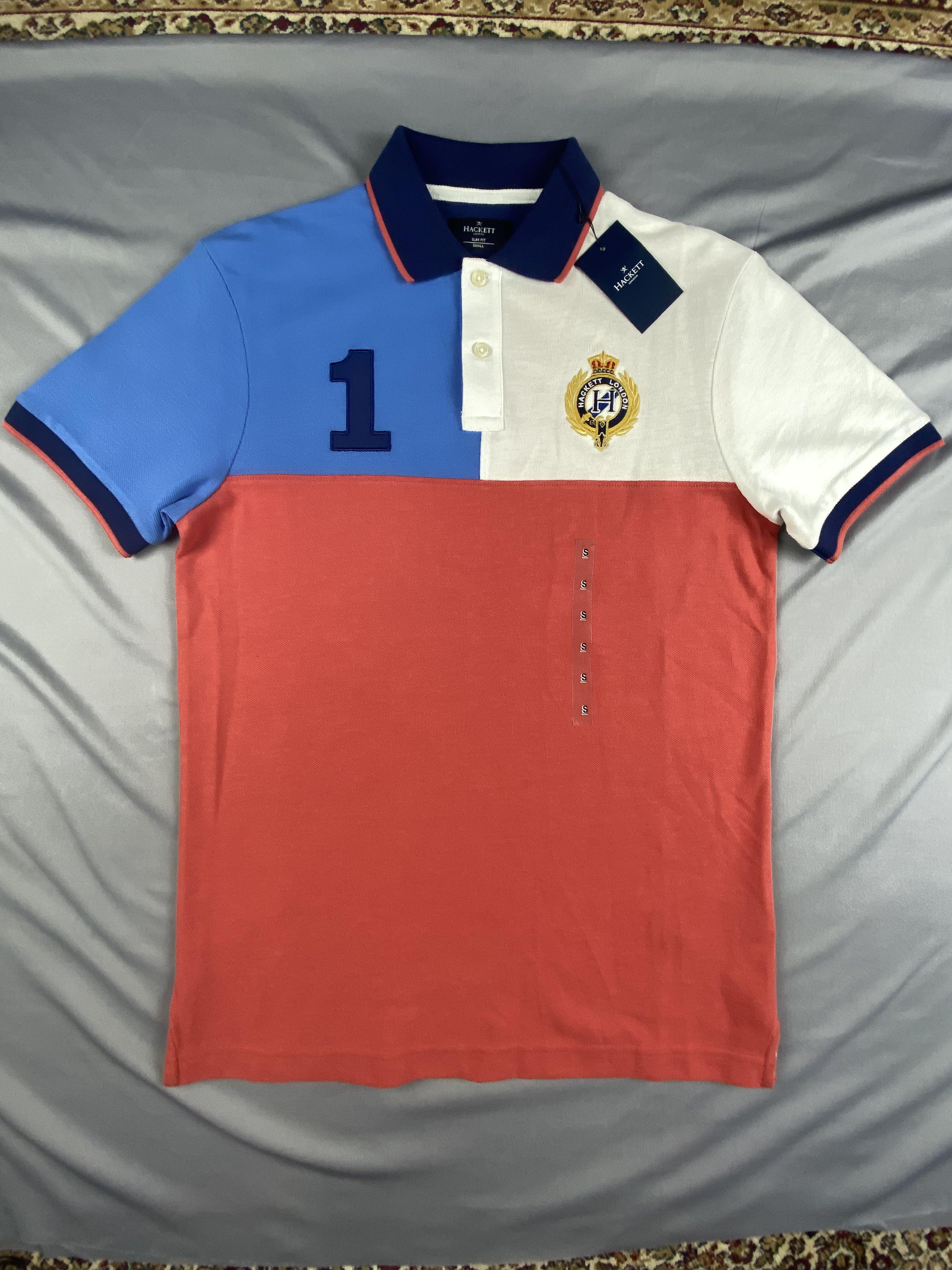 Hackett Pieced Panel Polo Shirt Original