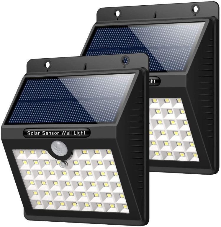 2 X 46 LED Solar Power Motion Sensor Wall Light Outdoor Garden Lamp Waterproof W 
