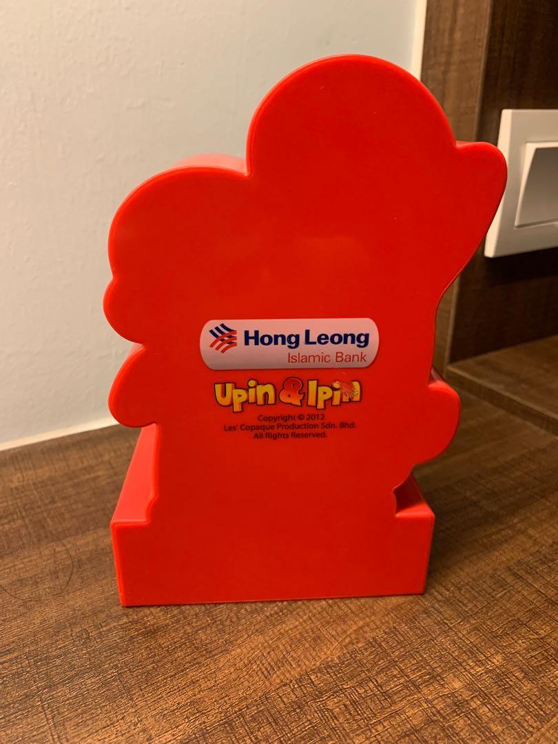 Hong Leong Bank Upin & Ipin Piggy Bank Coins (Red / Merah) KemasRaya