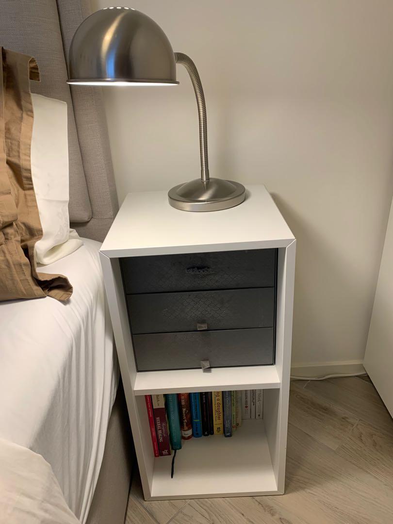 IKEA bedside table x2 and lamp x2, 傢俬＆家居, 傢俬, 其他家居傢俬 Carousell