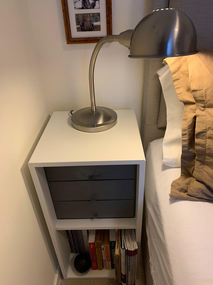 IKEA bedside table x2 and lamp x2, 傢俬＆家居, 傢俬, 其他家居傢俬 Carousell