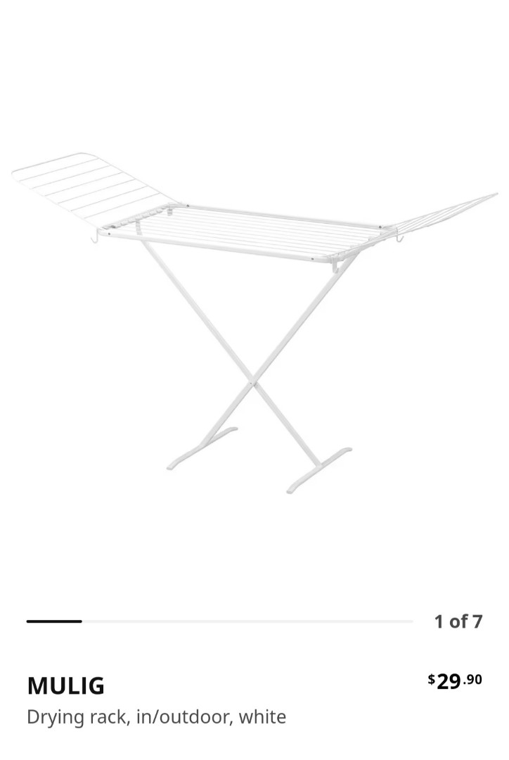 MULIG Drying rack, in/outdoor - white