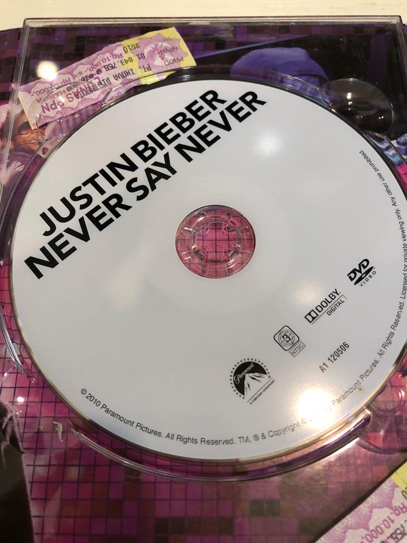 Justin Bieber Never Say Never DVD, Musik & Media, CD, DVD ...