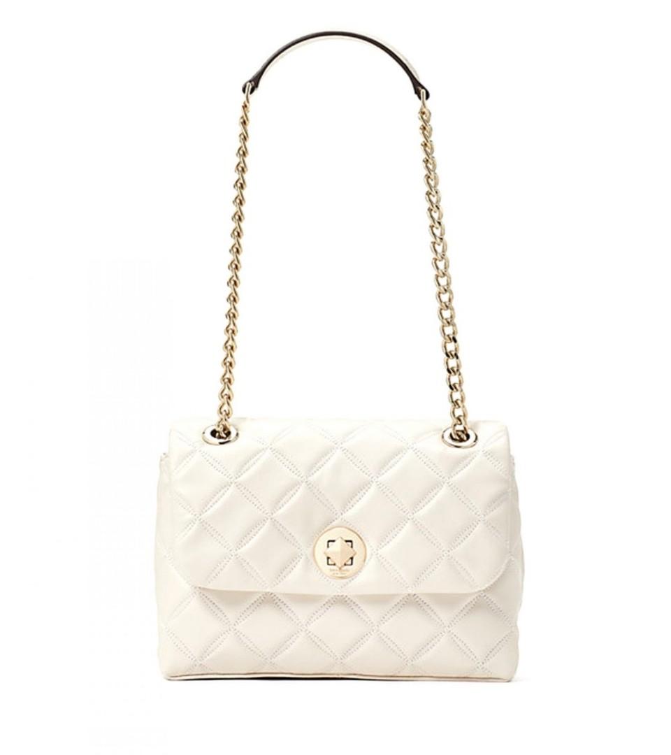 KATE SPADE NATALIA SMALL FLAP CROSSBODY WHITE ORIGINAL, Luxury, Bags u0026  Wallets on Carousell